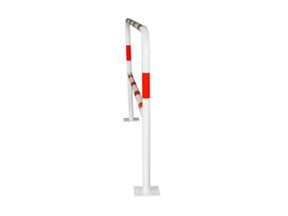 beschermbeugel,v. binnen/buiten,HxBxD 1000x2000x150mm,staal,wit/rood - 4