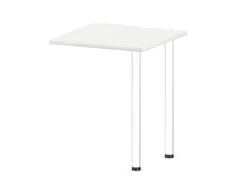 aanbouwtafel,i.h.v.,HxBxD 720-840x600x600mm,Bl-wit