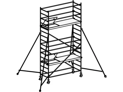 rolsteiger,reik H 5,25m,steiger H 4,49m,2platform(s),m. luik