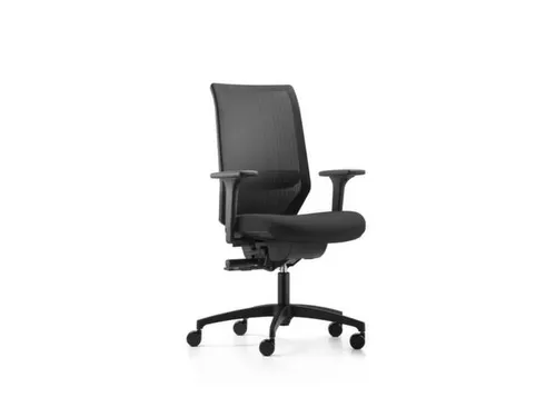 Dauphin Bureaustoel Shapemesh Plus Hoge Rug Zwart
