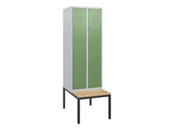 Dubbeldekse dekenkist,HxBxD 1950x600x815mm,2x2vak.,vak B 300mm