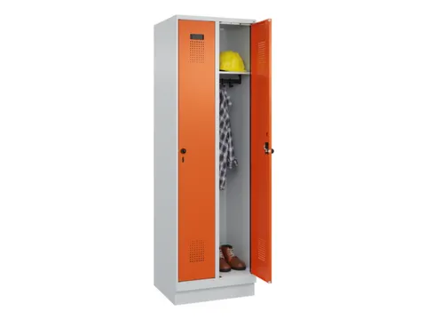 locker,HxBxD 1950x600x500mm,2vak,vak B 300mm,draaigrendel,sokkel