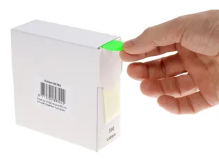 Etiket Rillprint 25mm 500st op rol fluor groen - 3