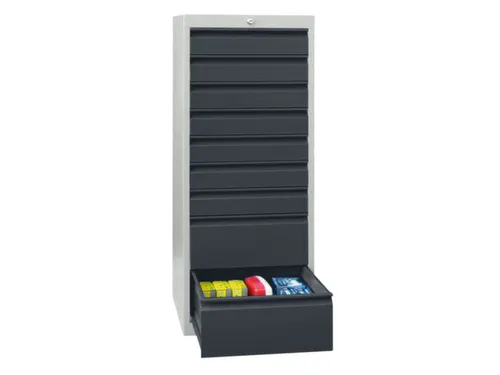 ladekast HxBxD 1200x500x600mm 9laden slot RAL7035 front RAL7016