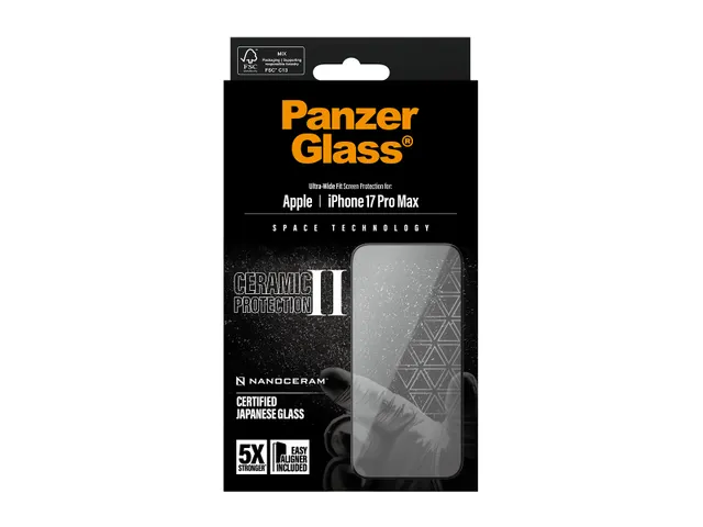 PanzerGlass Ceramic II Screen Protector iPhone 17 Pro Max | Ultra-W