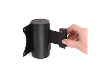 Wandcassette Afzetlint Zwart met 3 meter Zwarte trekband - 2