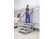 escalier mobile,roulant,estrade H 0,8m,4marches,alu