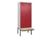 locker met bank,voor scheiding van kleding,HxBxD 2120x800x815mm,2vak
