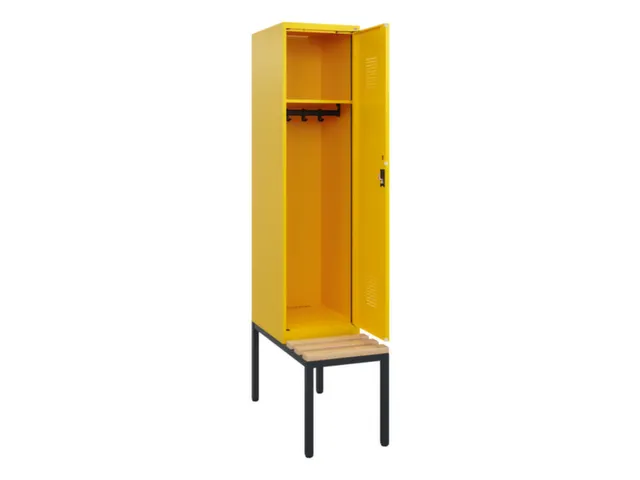locker met bank,HxBxD 1950x400x815mm,1vak,vak B 400mm,cilinderslot