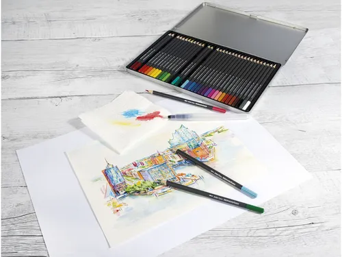 Aquarelpotlood Eberhard Faber Artist Color metalen etui a 36 stuks