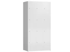 Lockerkast 1800x870x500mm 3x4 vakken cilinderslot, sokkel, RAL9003