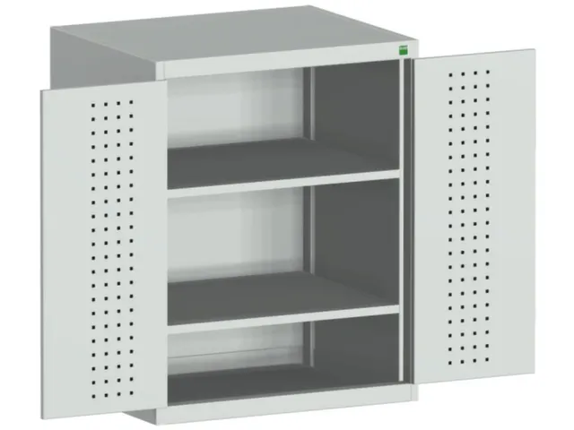 kast met geperforeerde platen,HxBxD 1000x800x650mm,2xStalen bodem