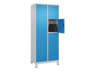 lockerkast,HxBxD 1950x800x500mm,2x4vakken,vak B 400mm,cil.-slot,voeten - 1