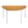 Tafel Halfrond 140x70 Cm Frame Aluminium Blad Kersenhout