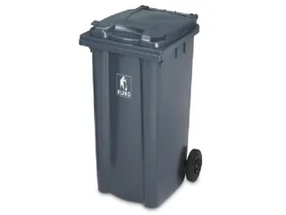 Vuilcontainer PE 240 liter HxBxD 1100x580x740mm met wielen grijs - 2