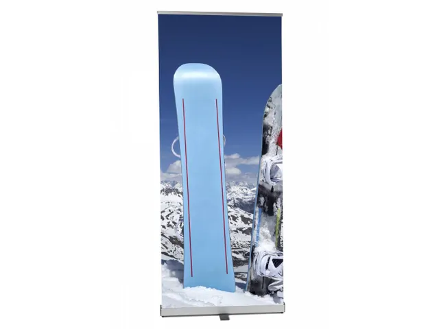 Bannière enroulable Roll-up Cube 60x200cm Argent