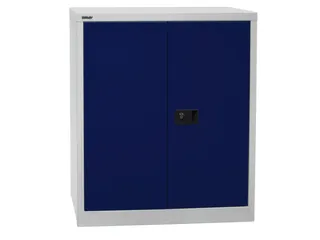 kantoorkast openslaande deuren 1000x914x400mm Stalen lichtgrijs blauw - 3