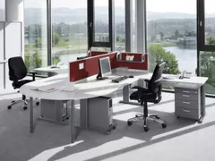 In hoogte verstelbaar bureau,HxBxD 720-840x2000x800mm,MS-donkergrijs