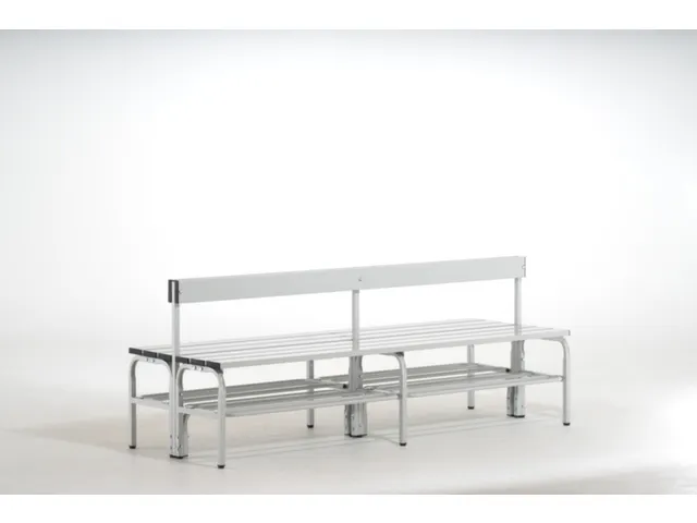 banc double,HxLxP 770x2000x725mm,barres alu,structure acier RAL7035