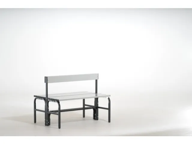 banc double HxLxP 770x1015x725mm barres alu structure acier RAL7016