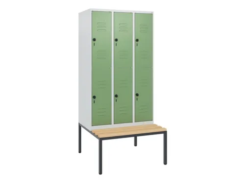 Dubbeldekse dekenkist,HxBxD 1950x900x815mm,3x2vak.,vak B 300mm