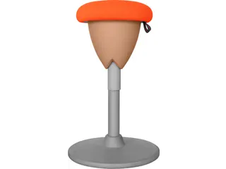 Ergonomische Zit-Sta Kruk Oranje - 1