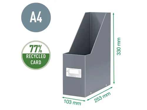 Tijdschriftcassette Leitz Click & Store Zwart 77% gerecycled karton