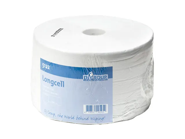 Poetspapier 51220000 Rol 2-laags Longcel Wit