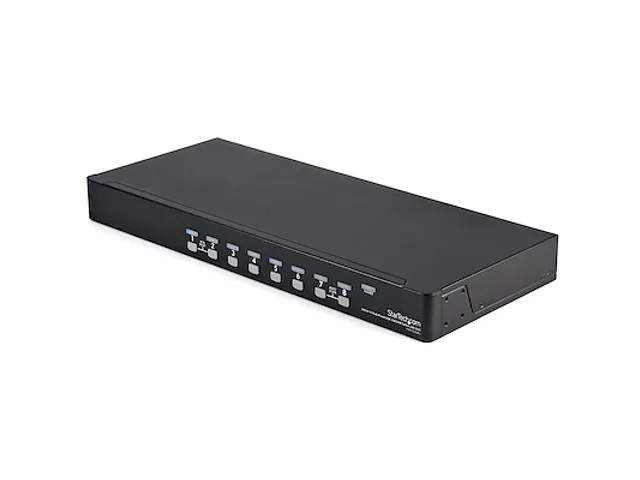 8-poort 1U-Rack USB KVM-switch met OSD en Bekabeling