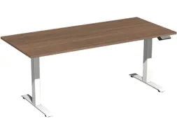 Elektrisch ihv bureau,HxBxD 730-1230x1800x800mm,blad notenboom