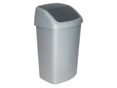Afvalbak Curver Swing 50 liter zilver