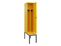 locker met bank,voor scheiding van kleding,HxBxD 2120x400x815mm,1vak