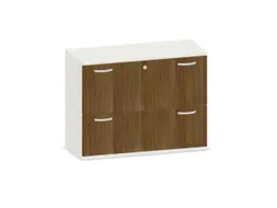 Hangmappenkast 770X1000X430Mm 2Hangmappenframes Wit+ Noten