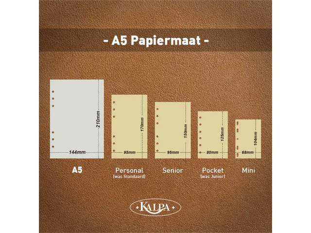 Agendavulling 2027 Kalpa A5 1dag/1pagina
