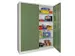 armoire à portes battantes large,RAL7035,face avant RAL6011