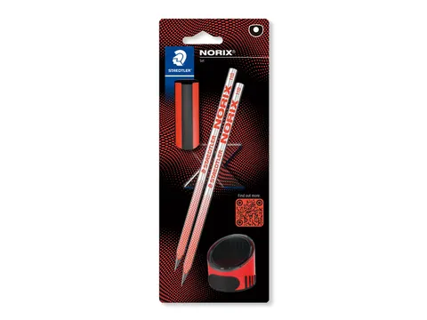 Staedtler NORIX Grafietpotlood Smart Design 2 stuks HB Rood