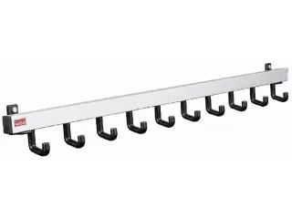 Wandkapstok L X D 1000X 80Mm 10Haken Aluminium/zwart - 1