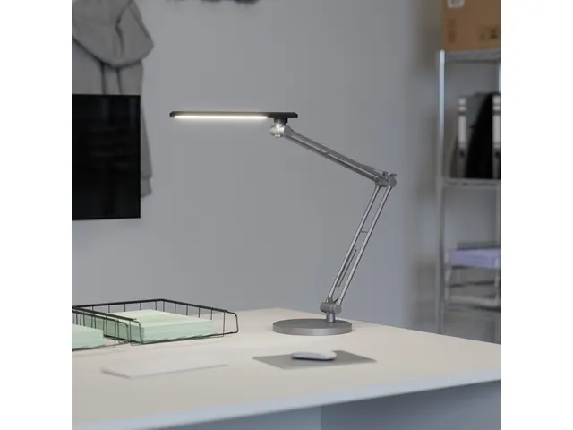 Trek LED-bureaulamp 6W zwart dubbele knikarm