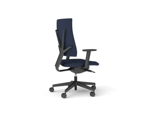 Bureaustoel Donkerblauw Frame Zwart Synchroonmechanisme Met Armleuning
