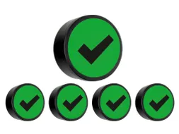 Impressiemagneet Check 35mm Groen