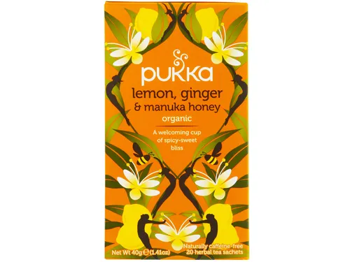 Thee Pukka lemon ginger & manuka honey 20 zakjes