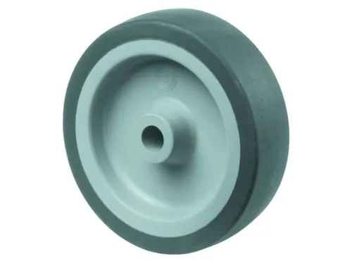 Wiel 65kg Boorgat Øxb 100x24mm Thermoplast Spoorvrij Blauwgrijs