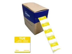 Etiket Avery HACCP dinsdag geel 40x56mm 500 stuks