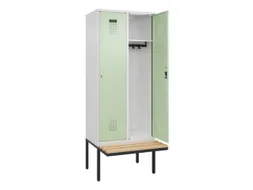 locker met bank,HxBxD 2120x800x815mm,2vak,vak B 400mm,cilinderslot