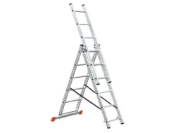 Multifunctionele Telescoopladder,3X6,Sporten,Aluminium