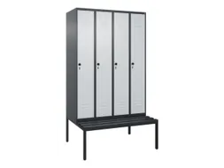 locker voor scheiding van kleding,HxBxD 2120x1200x815mm,4vak