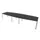 vergadertafel HxBxD 74x400x140cm vatvormig CC-zwart Alu 4voeten