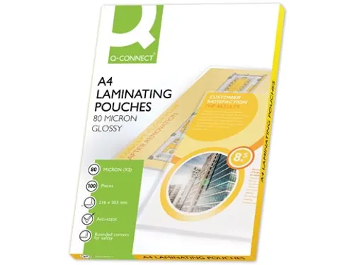 Lamineerhoes A4 Glanzend 216x303mm 2x80 Micron Doos 100 stuks