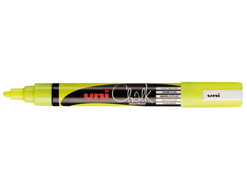 Krijtstift Uni-ball chalk rond 1.8-2.5mm fluor geel