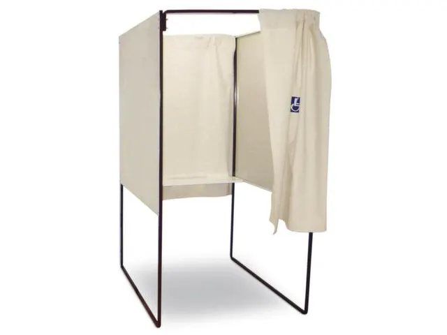 stemhokje,basismodule,BxD 1000x1300mm,gordijnen,schrijfplank